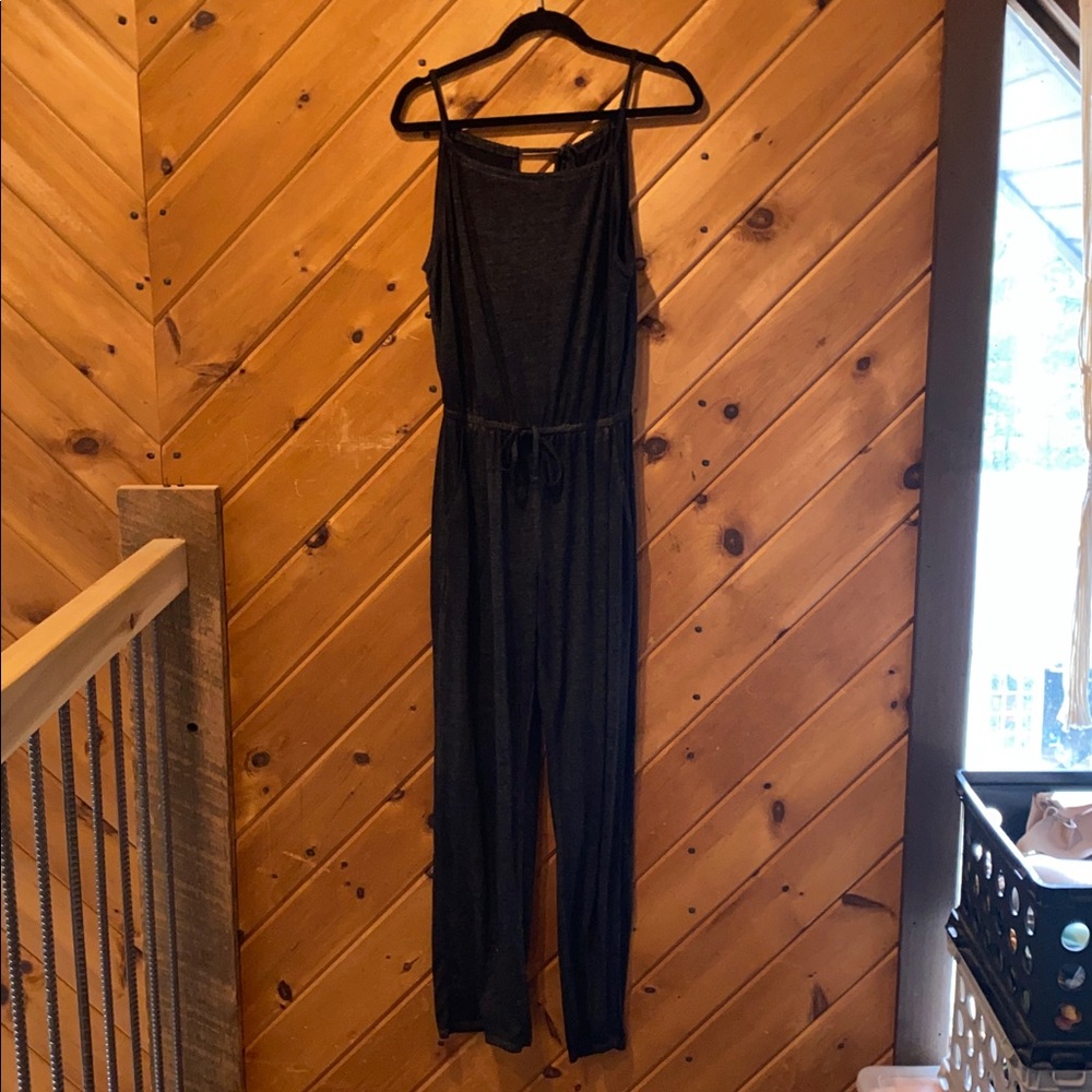 Derek heart marked dark gray halter top jumpsuit